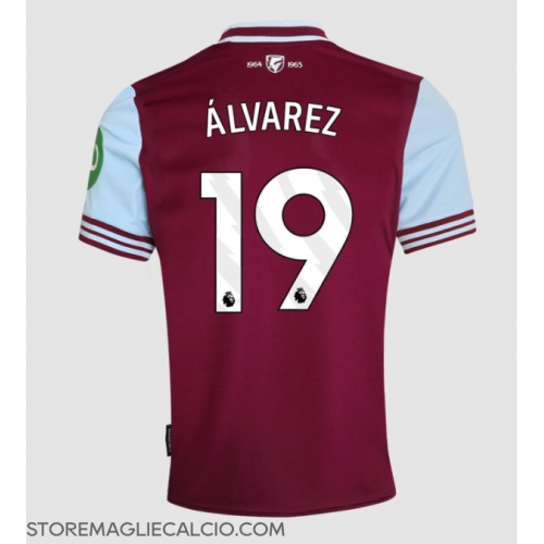 West Ham United Edson Alvarez #19 Maglia Gara Casa Repliche 2024-25 Maniche Corte West Ham United Edson Alvarez #19 Maglia Gara Casa Repliche 2024-25 Maniche Corte